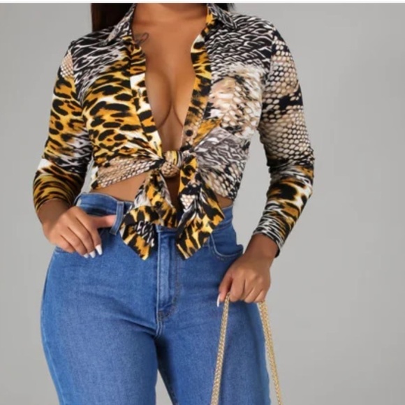 Timing Animal Print Sexy Dress Size M Fears - Picture 3 of 9